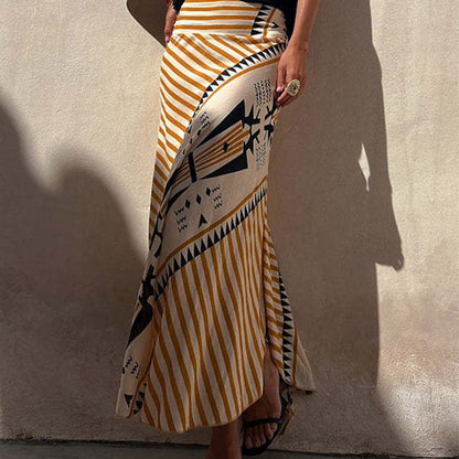 Printed Holiday Loose Skirt