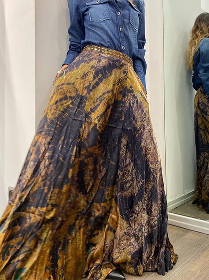 Abstract Printed Skirt
