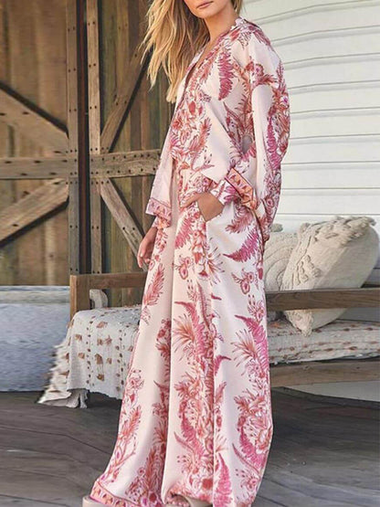 Long Sleeves Printed Shirt and Pants Sets