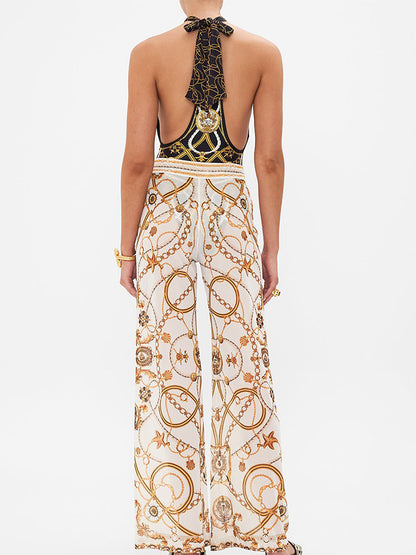 Printed One Piece and Pants Swimwear
