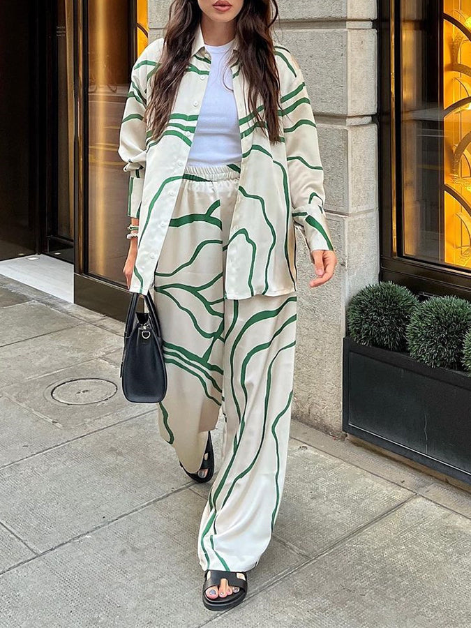 Graphic Printed Shirt and Pants Set