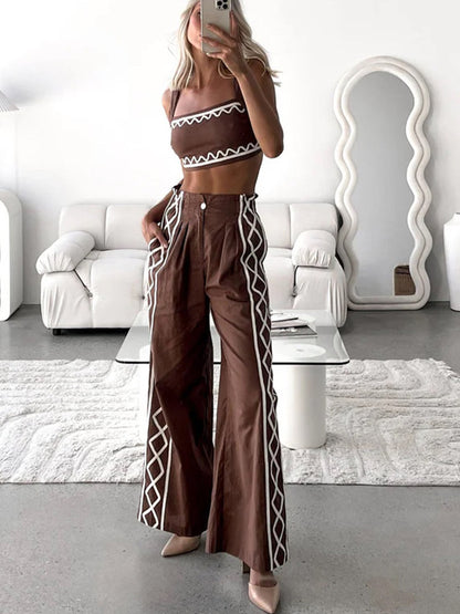 Top and Pants Two Pieces Set