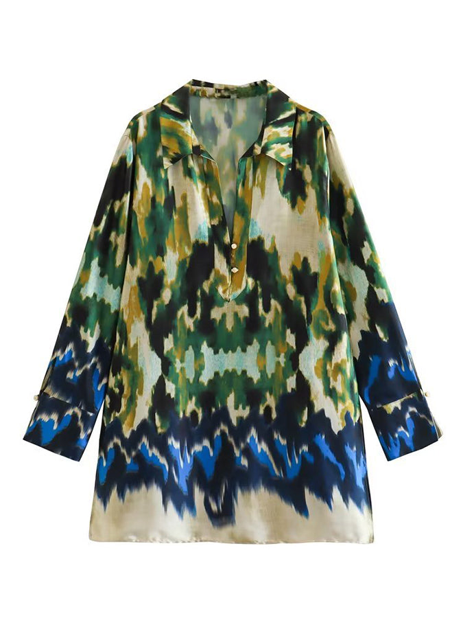 Long Sleeves Printed Blouses and Pants