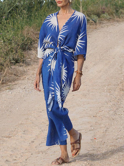 Printed Tops and Pants Sets