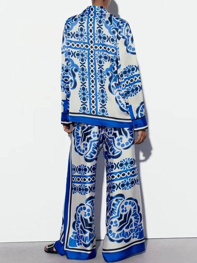 Long Sleeves Blouses and Pants Set