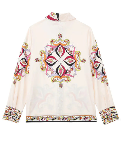 Printed Long Sleeves Shirt and Pants Sets