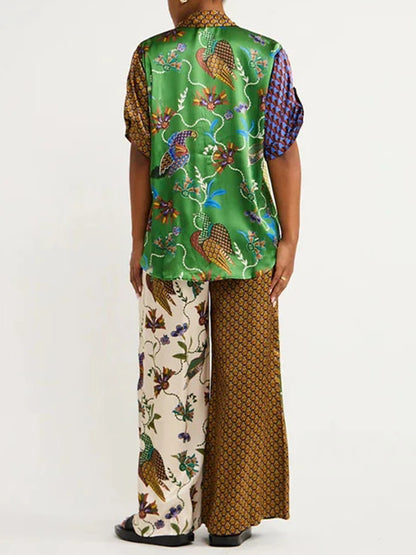 Printed Shirt and Pants Set