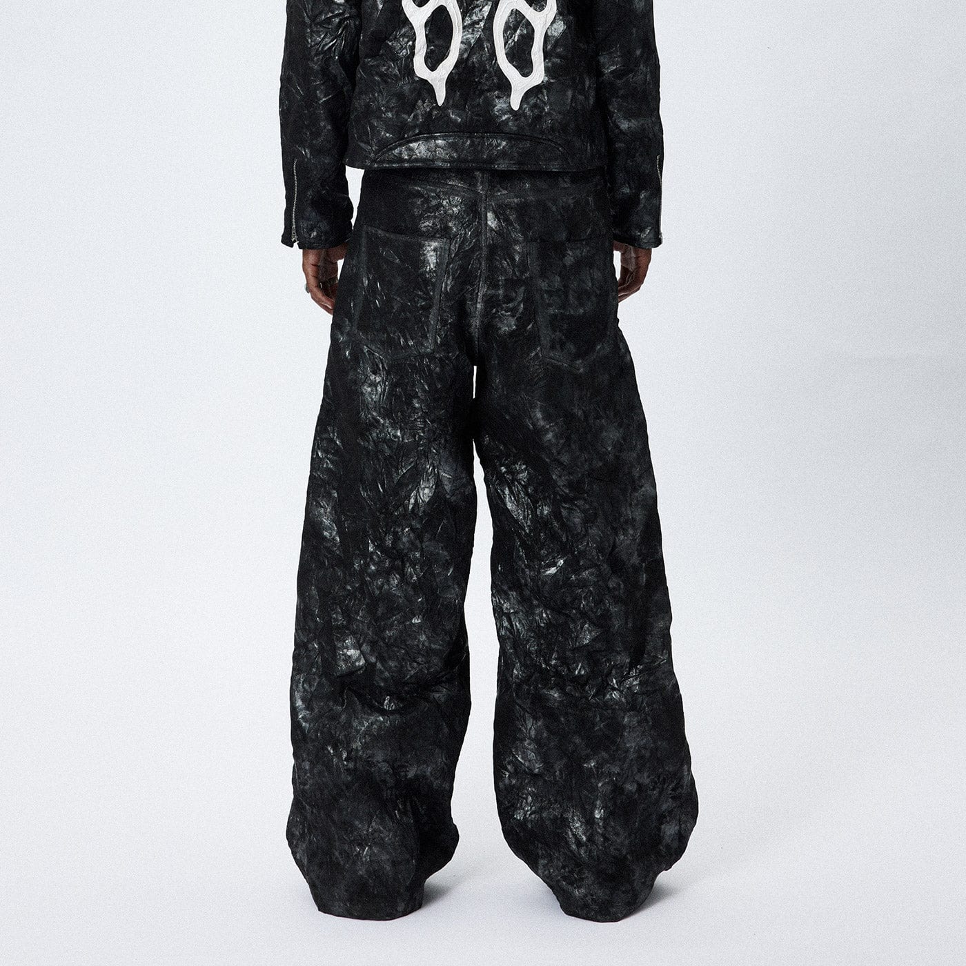 Dark Tie-dye Wide Leg Pants