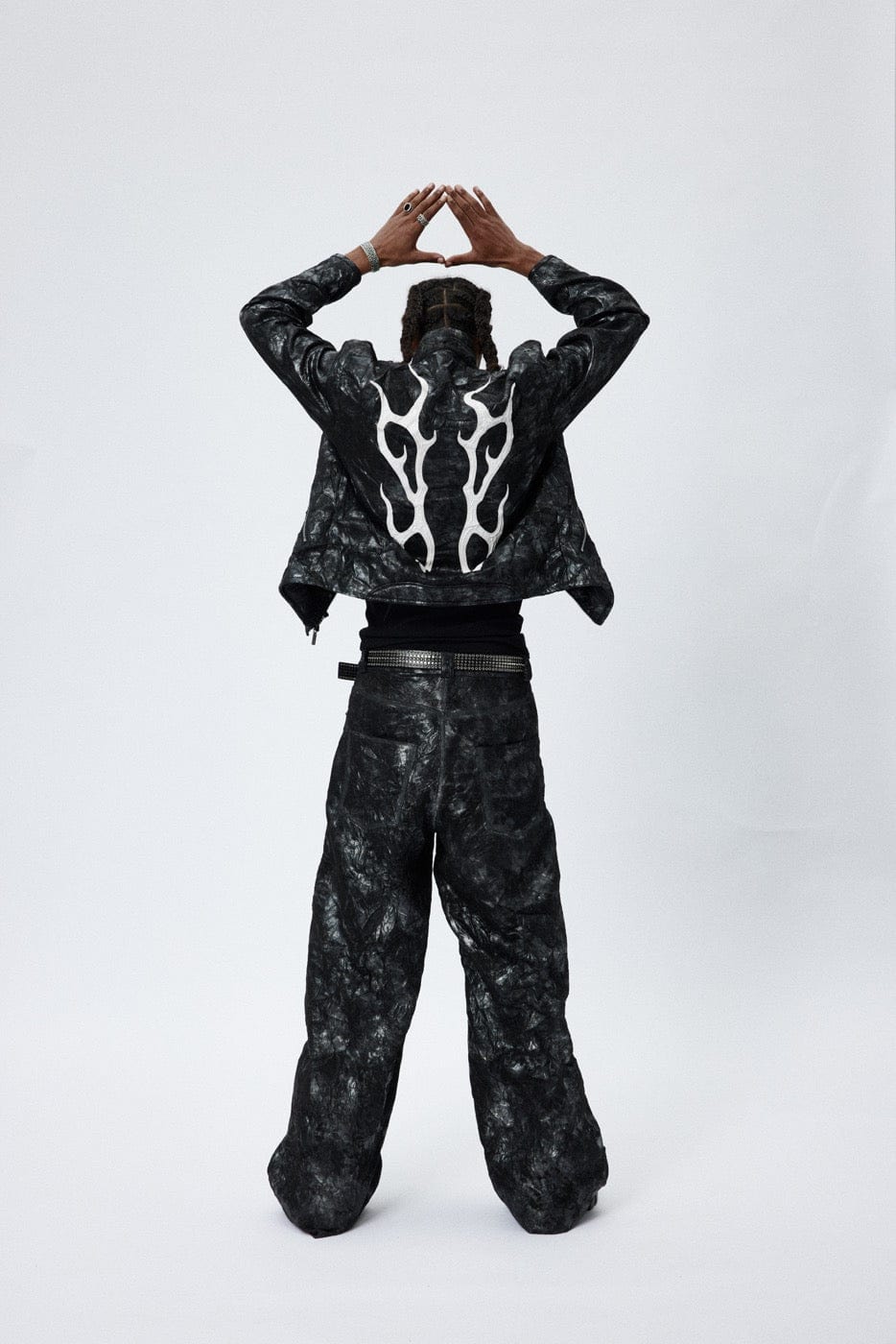 Dark Tie-dye Wide Leg Pants