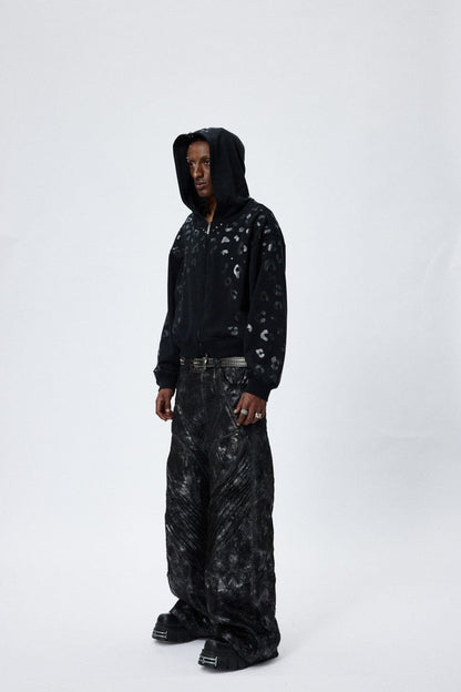 Dark Tie-dye Wide Leg Pants