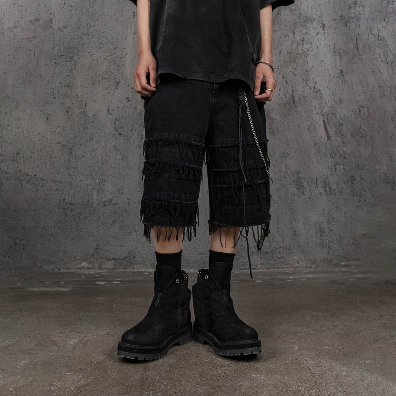 Frayed Denim Shorts