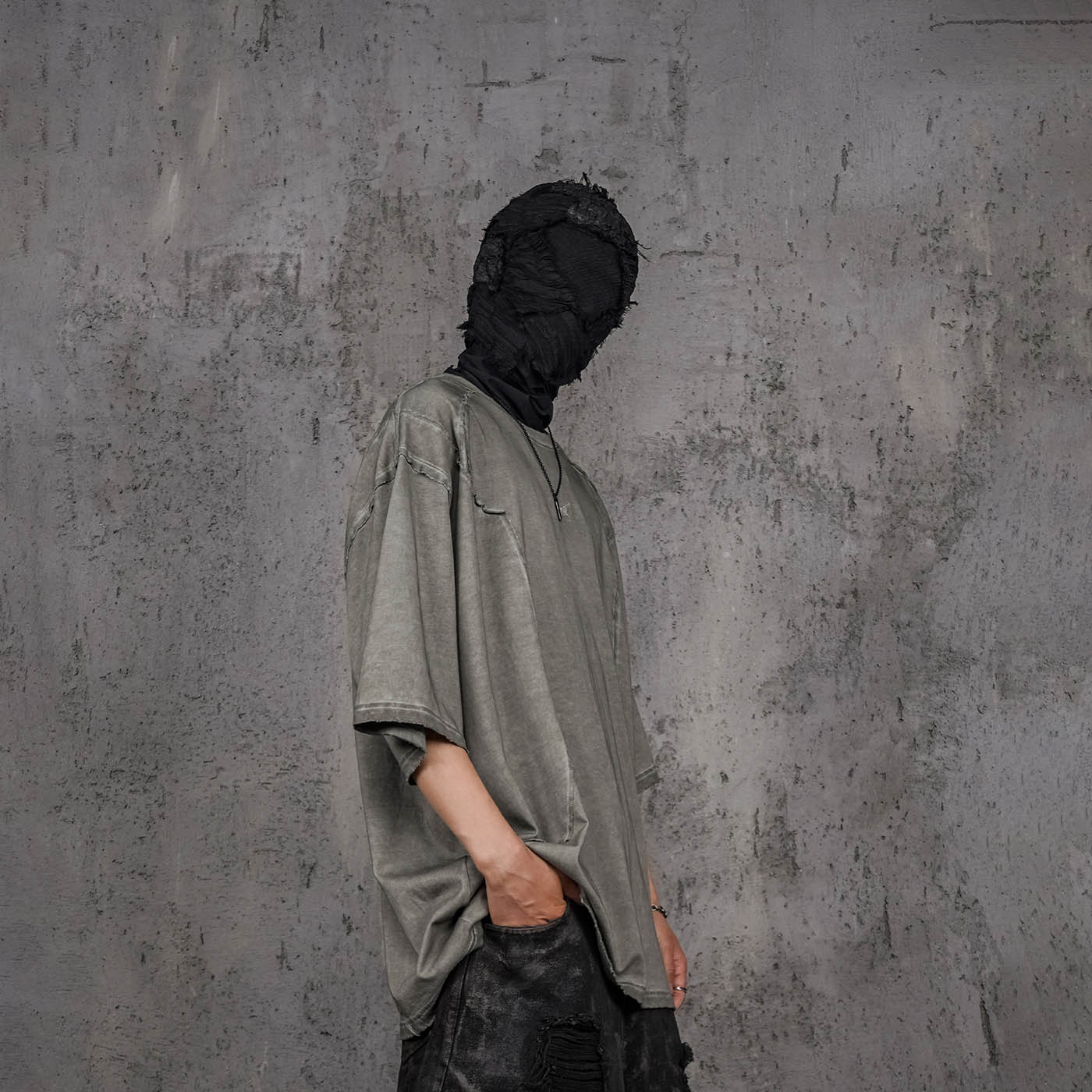Washed Structured Grey T-shirt