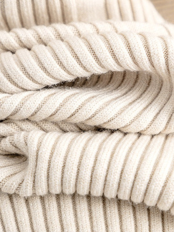 Wide Leg Knitted Stripe Pants