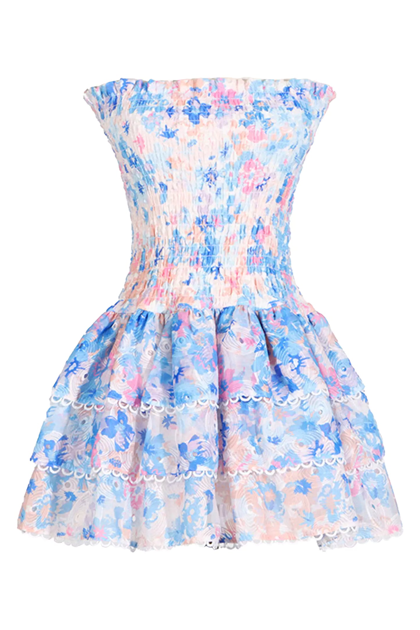 Mercy Blue Ruched Mini Dress
