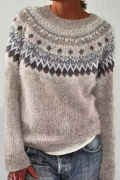 Crewneck Unique Print Cozy Sweater(in 3 Patterns)