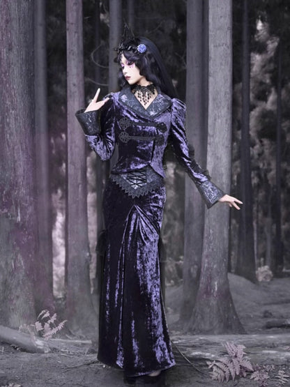 Velvet Corset Maxi Skirt