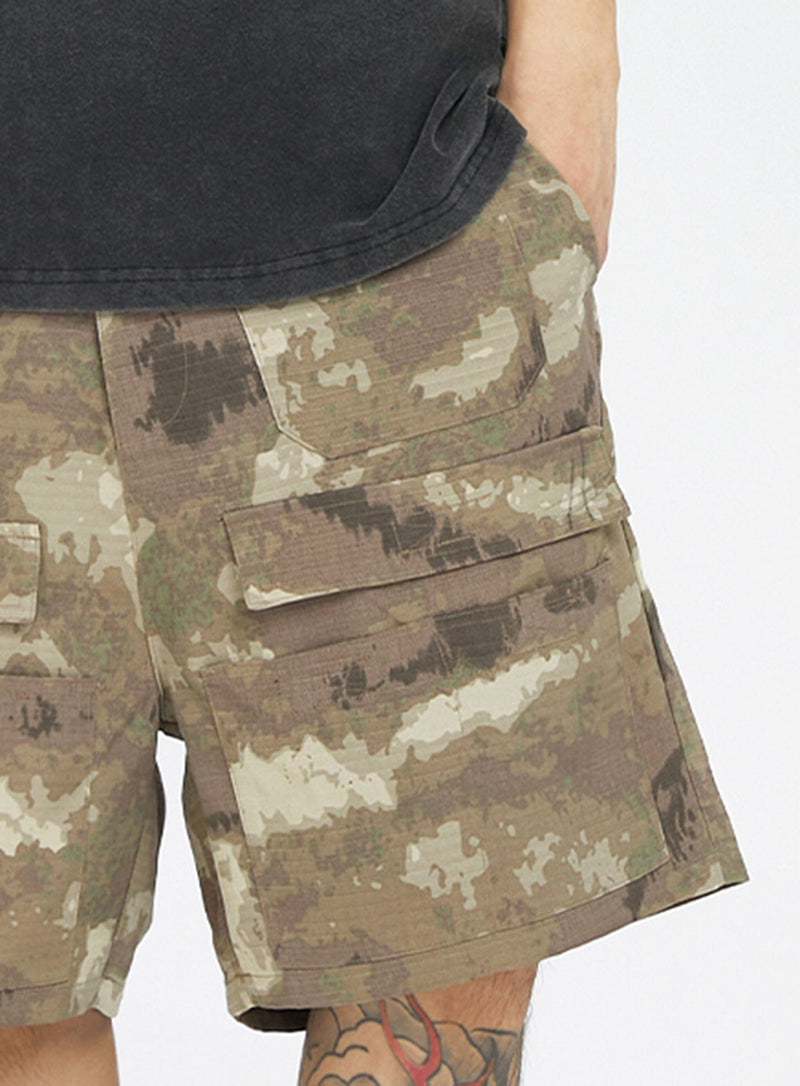 Retro Camo Cargo Shorts