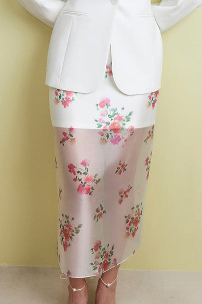 High-waist Straight Skirt