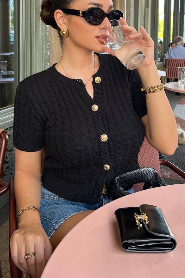 Color Short Knit Sweater