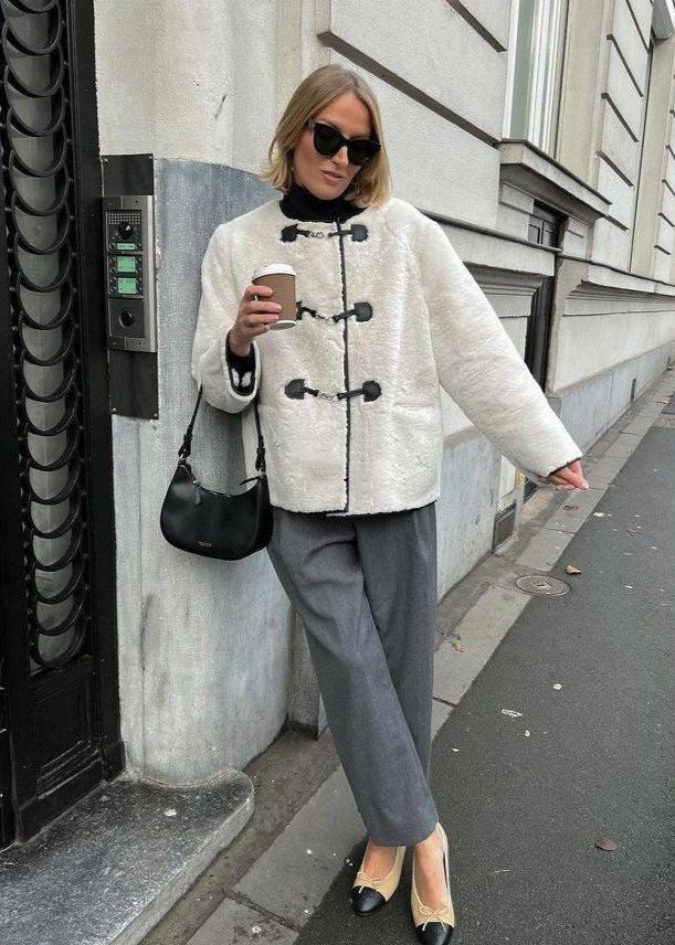 Chenille Toggle Wool Coat
