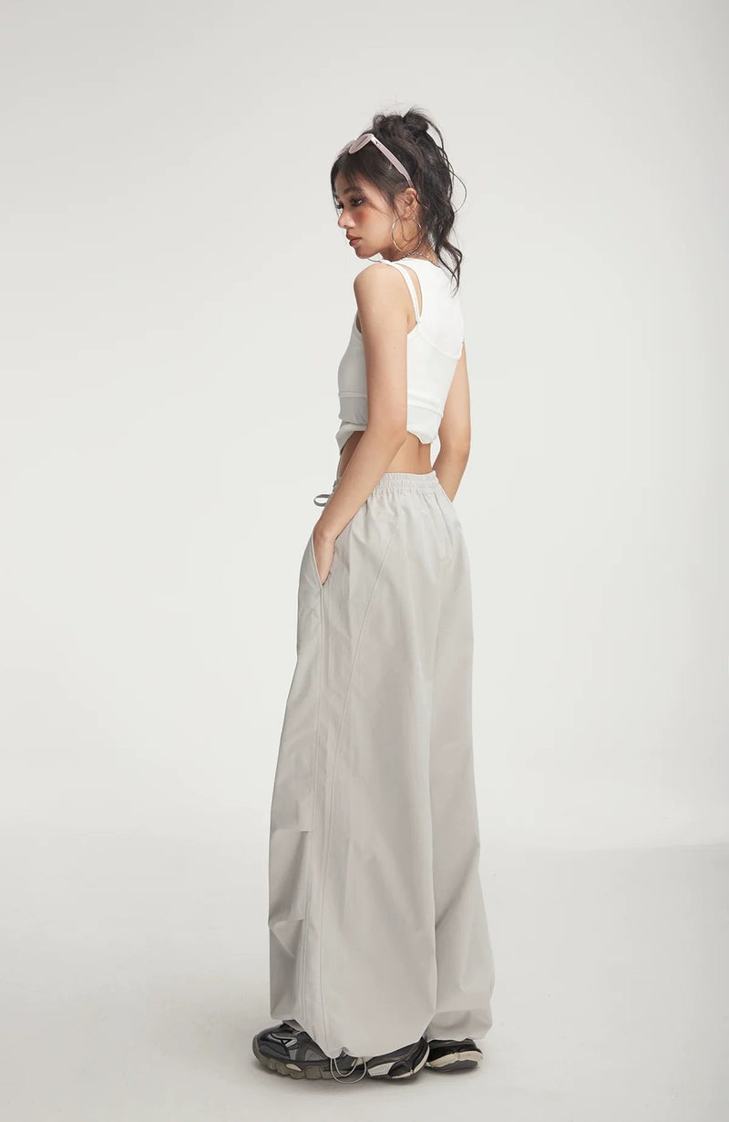 Balloon Drawstring Palazzo Pants