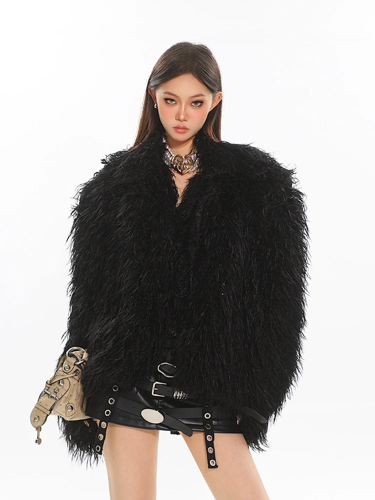 Shaggy Faux Fur Coat