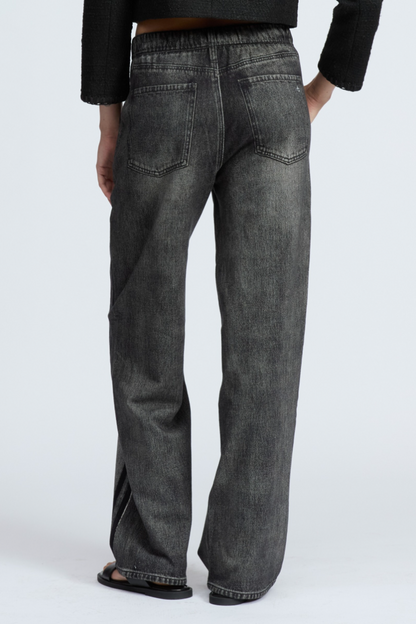 Wash Vertical Pattern Sweatpant Jean