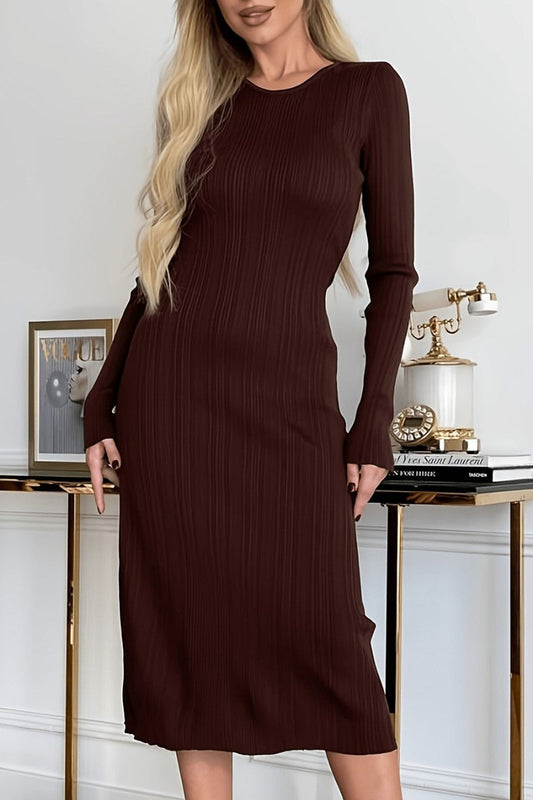 Long Sleeve Knit Sweater Dress