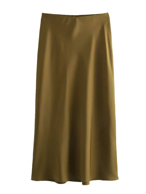 White High Waist Slim Maxi Skirt – Patchwork Summer Long Skirt