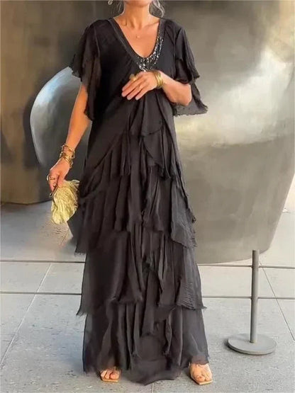 Zoey - V-neck Long Dress