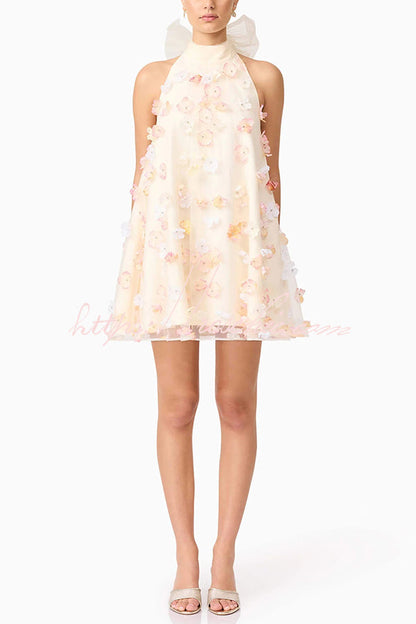 Sweet Embellished Sleeveless Mini Dress