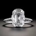 White Glass Silver Ring