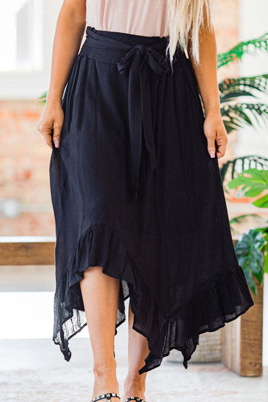 High Waist Irregular Splicing All-match Skirt