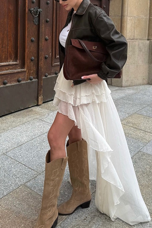 Asymmetrical Hem a Line Skirt