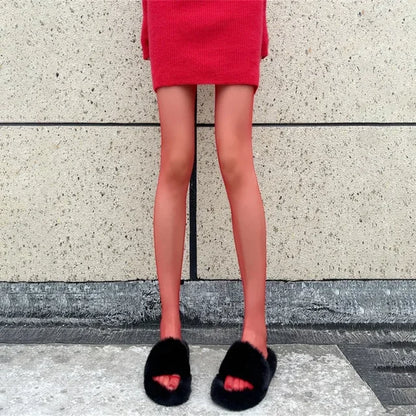 Red Tights Winter See Through Slim Lingerie ’s Pantyhose New Lingerie Lace Leggings Bodys Socks