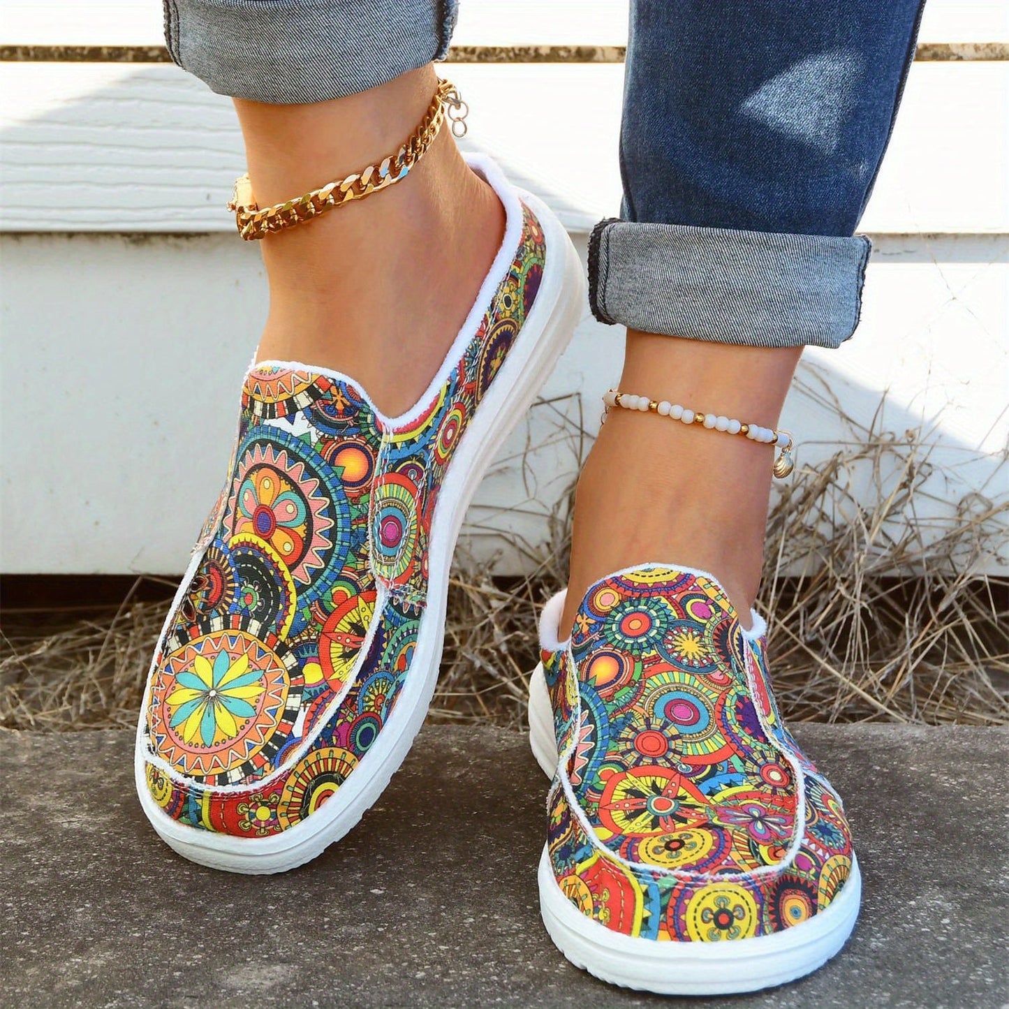 Print Canvas Shoes At9852