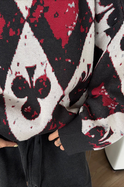 Plaid Gothic Y2k Edgy Knit Sweater