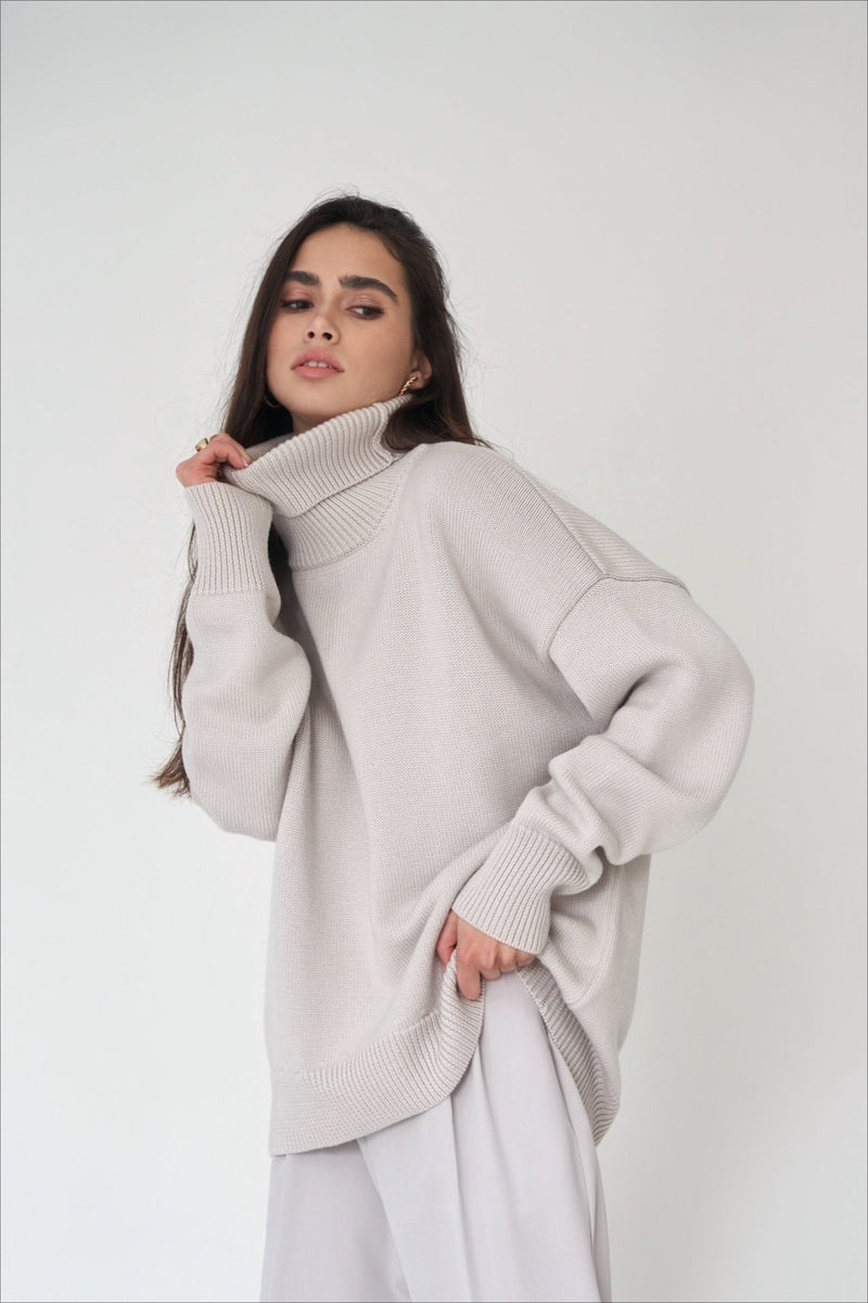 Basic Knit Turtleneck Sweater