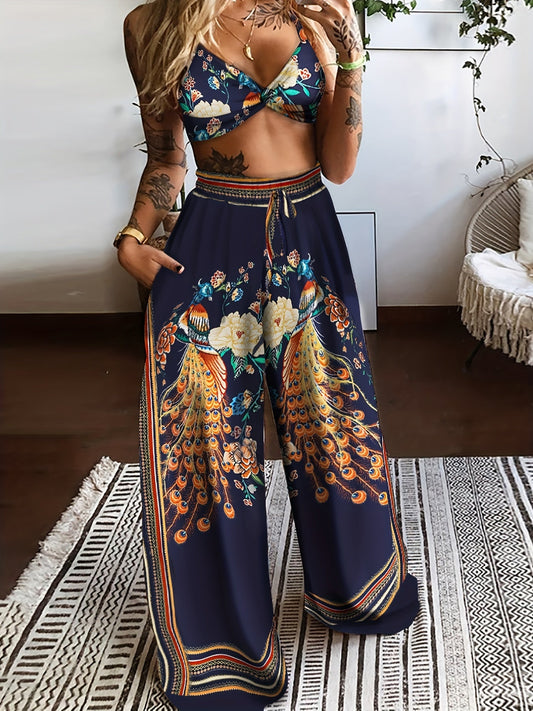 Butterfly Print Two-piece Set Dj2574