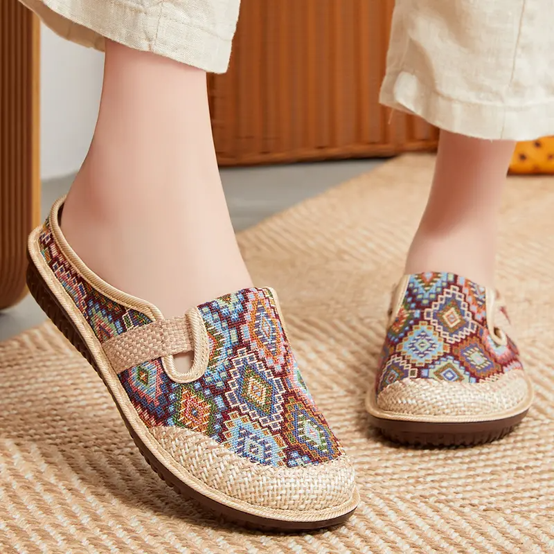 Jannia - Ortho-friendly Linen Slip-ons