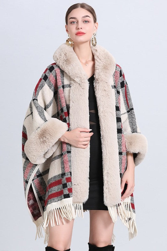 Hooded Wool Cape Coat