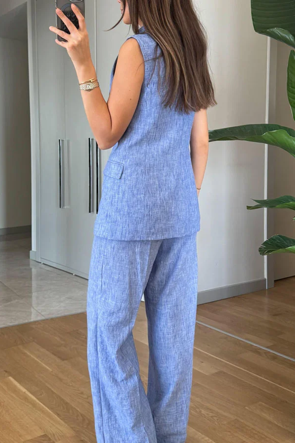 Lapel Vest \u0026 Pants Two-piece Set