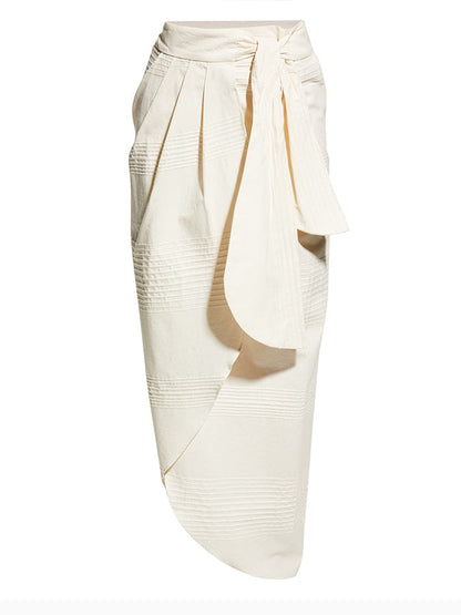 Ruffled Split Swimsuit and Beach Skirt