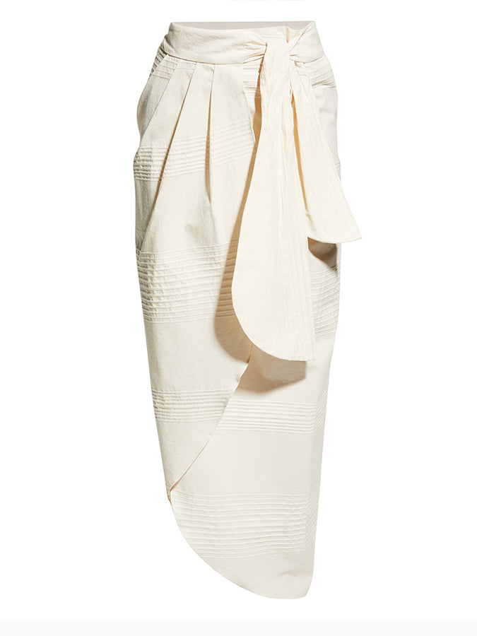 Ruffled Split Swimsuit and Beach Skirt