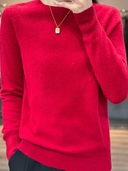Blue Round-neck Long Sleeve Sweater An1059