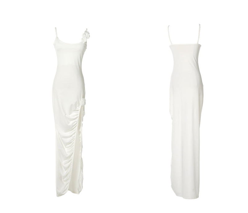 3d High-slit Vacation Goddess Maxi Dress