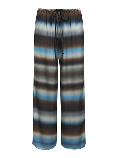 Stripes Bikini and Pants Cover-up
