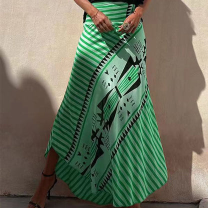 Printed Holiday Loose Skirt