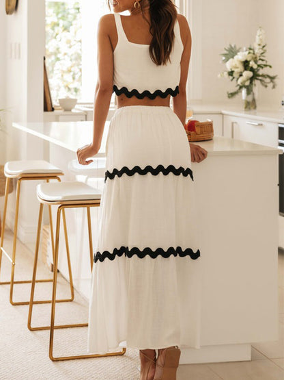 Sleeveless Top and Long Skirt