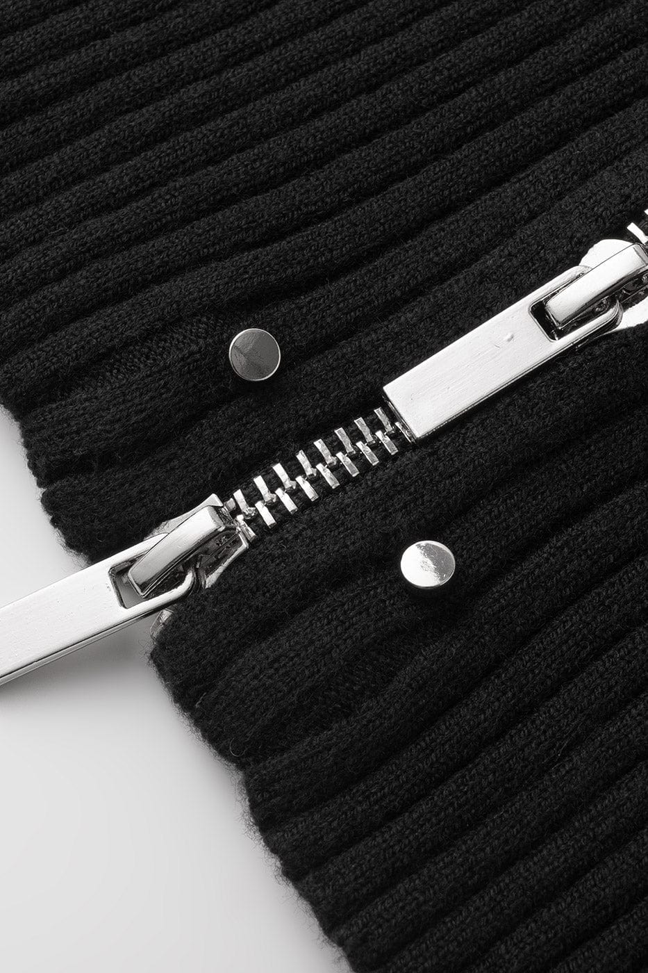 Ribbed Zip-up Hoodie Sweater